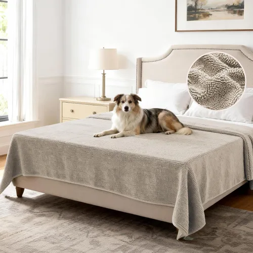 Miniatura 32 de H.VERSAILTEX Funda Antideslizante para Sofá de Mascotas Protector de Cama de Perro de Chenilla Funda de Sofá Gruesa y Suave Apta para Mascotas