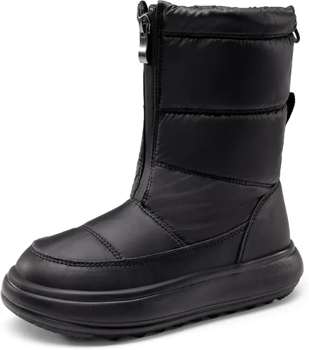 DREAM PAIRS Botas plegables de nieve para niñas, ligeras, a media pantorrilla, zapatos de invierno para niños pequeños y grandes