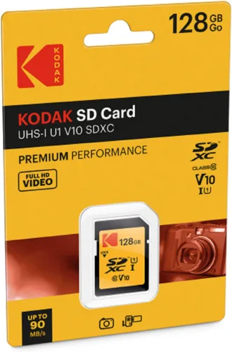 Miniatura 2 de KODAK Tarjeta SDXC 128GB UHS-I U1 V10 Premium, velocidad de lectura de hasta 85MB/s, para video Full HD e imágenes de alta resolución, compatible