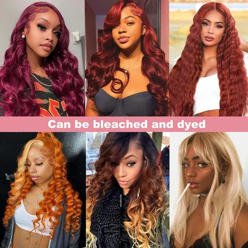 Miniatura 6 de DULOVE Deep Wave Lace Front Wigs Human Hair HD Lace Wig Pre Plucked with Baby Hair Glueless Deep Curly Wig Human Hair for Black Women Natural