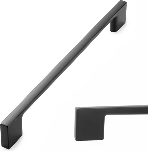 Miniatura 79 de KOOFIZO Paquete de 10 pomos negros para gabinete, pomos negros mate para cajones, K03, tiradores cuadrados de un solo agujero para gabinetes
