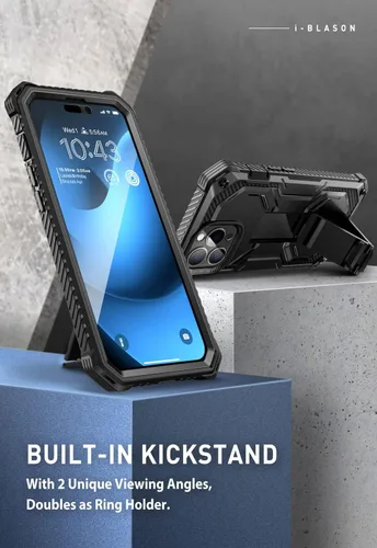 Miniatura 6 de i-Blason Armorbox - Funda diseñada para iPhone 14 Pro de 6.1 pulgadas (versión 2022) con soporte y funda de clip para cinturón, funda protectora
