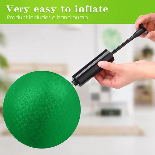 Miniatura 5 de Yunsailing Paquete de 24 bolas de Dodgeballs a granel de 6 pulgadas de operación de Navidad, bolas inflables de goma con bomba para niños y adultos
