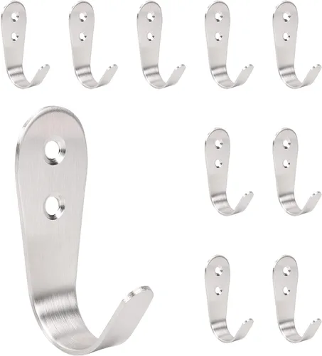NearMoon Ganchos para colgar abrigos para colgar abrigos, de acero inoxidable, resistentes al óxido, para colgar abrigos, toallas, sombreros, bolsas