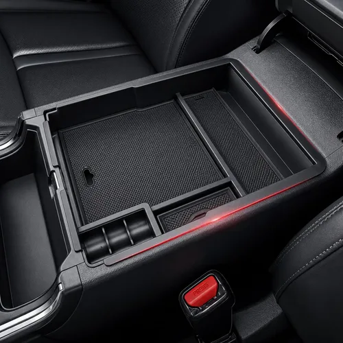 Miniatura 15 de Autorder Organizador de consola central para accesorios Kia EV6 2022 2023 2024 2025 Caja de almacenamiento para reposabrazos Bandeja de inserción