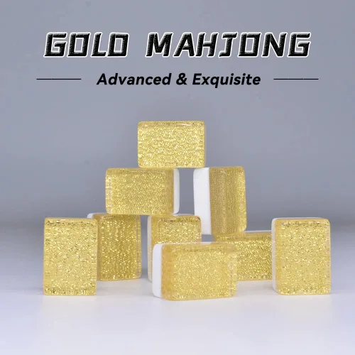 Miniatura 6 de drizzle Mini Mahjong Gold Travel Set de 0.787 in con instrucciones (idioma español no garantizado) - 146 azulejos portátiles - para principiantes