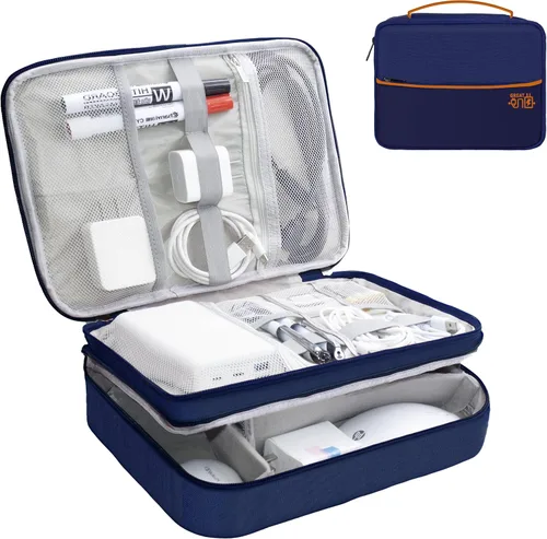 Miniatura 22 de Organizador de Electrónica, Funda Organizadora de Cables de Viaje, Bolsas Organizadoras de Cables Portátiles, Estuche de Almacenamiento