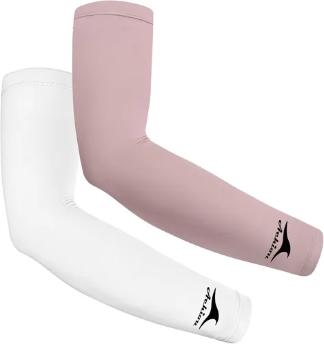Miniatura 24 de Achiou Mangas de Brazo de Seda de Hielo Refrigerante, Mangas de Protección Solar UV de Verano, de Compresión UPF 50+ para Mujeres, Voleibol