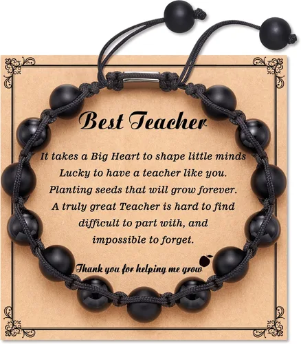 PPJew Regalos para profesores, pulsera elástica de manzana para mujeres/hombres, regalos del día del maestro de parte de estudiantes