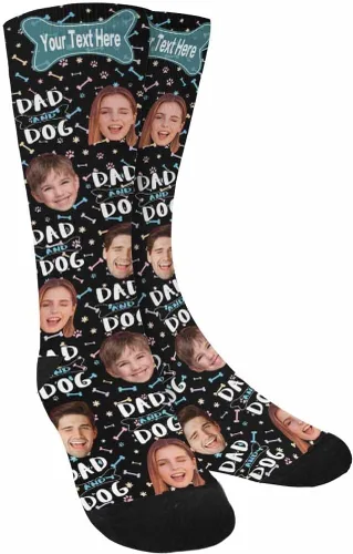 Miniatura 165 de Artsadd Calcetines personalizados para mujeres y hombres, amantes de los perros y gatos, regalos divertidos unisex personalizados