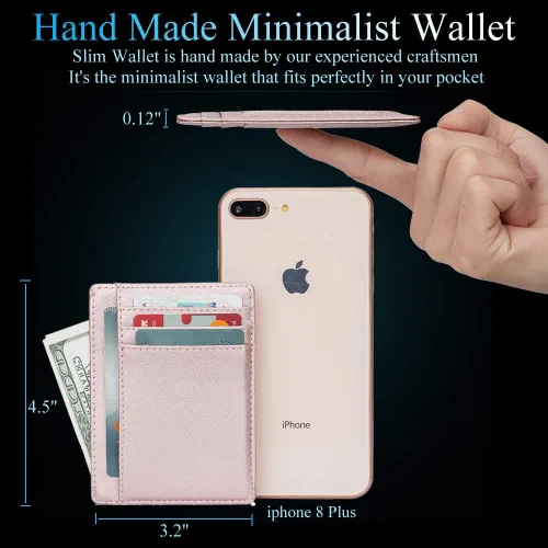 Miniatura 4 de Pequeñas carteras de bolsillo con bloqueo RFID para hombres y mujeres