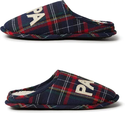 Miniatura 5 de Dearfoams Pantuflas para hombre Papa Bear , azul (Blue Tartan Plaid), S