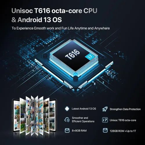 Miniatura 5 de UMIDIGI 2K 11 pulgadas Tablet Resistente Android, Active T1 Octa-core 16GB RAM+128GB ROM, 10000mAh, Cámara 16+16+8MP Tablet Resistente al Agua