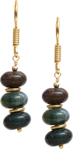 Miniatura 19 de Gempires - Aretes ligeros con cuentas hechas a mano, hipoalergénicos, chapados en oro, aretes colgantes para mujer