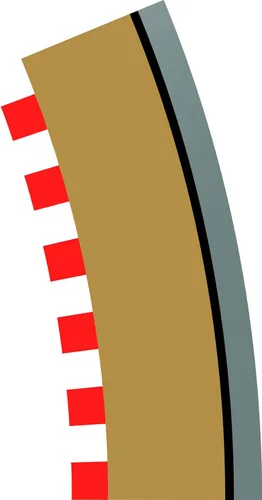 Hornby Hobbies Scalextric Radius 2 Curve Borde exterior y barrera