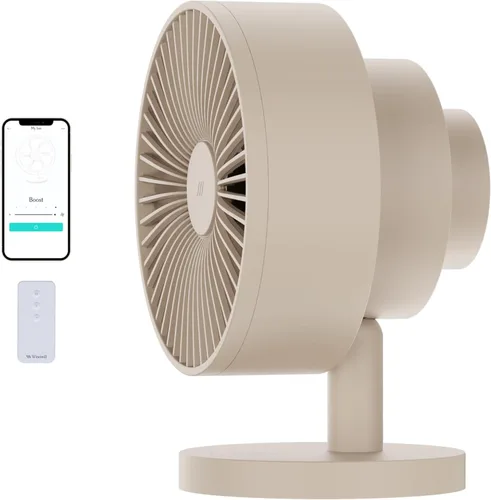 Miniatura 9 de Windmill Ventilador inteligente - Circulador de aire 2 en 1 ultra silencioso con control remoto - Ventilador de refrigeración compacto de 5 Blanco