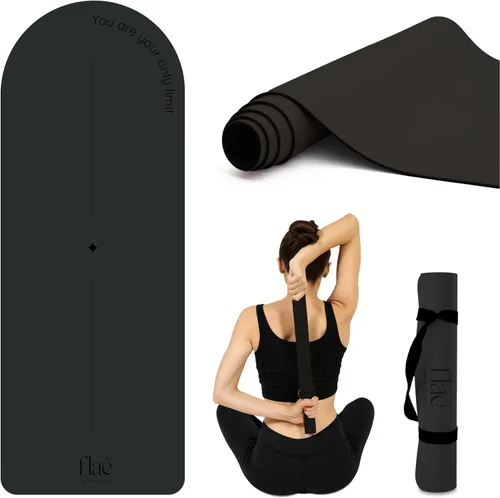 Tapete de Yoga en forma de arco, goma de poliuretano ecológico, tapete de ejercicio antideslizante para Yoga, Pilates, entrenamiento en casa y