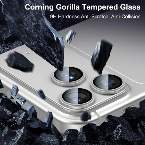 Miniatura 6 de Esanik - Actualización de 2 paquetes para iPhone 17 Pro, protector de lente de cámara, cubierta de pantalla de cámara de vidrio templado con estuche