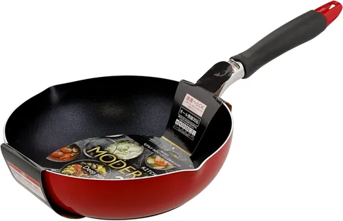 Miniatura 2 de Bestco IH ND-9453 - Sartén profunda, 9.4 in, color rojo, Módena