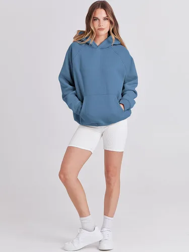 Miniatura 3 de ANRABESS - Sudaderas con capucha para mujer, sobre talla, de vellón de manga larga, modelo de 2024, para otoño
