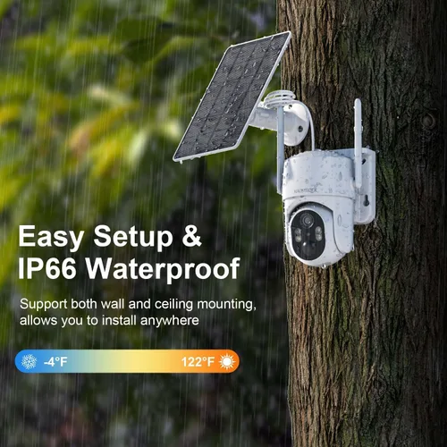 Miniatura 7 de Cámara de Seguridad Celular 4G LTE, Cámara de Seguridad para Exteriores sin WiFi, Cámaras de Seguridad Inalámbricas para Exteriores con Energía