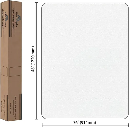Miniatura 7 de FuturHydro Tapete para silla de oficina para suelo de madera dura, 36 x 48 pulgadas, tapete transparente para silla de computadora, tapete