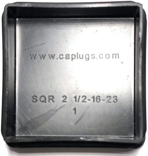 Miniatura 16 de Paquete de 10: (0.5 pulgadas (1/2 pulgadas), calibre 14-20, tapón cuadrado de plástico negro, tapa de extremo de tubo, insertos deslizantes