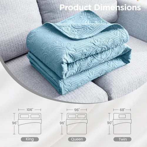 Miniatura 7 de Sophia & William - Quilts Azul claro