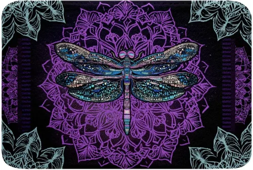 Miniatura 10 de Erosebridal Tapete de baño de abeja, sol y luna, decoración de habitación de galaxia trippy de 16 x 24 pulgadas, alfombra de baño de noche
