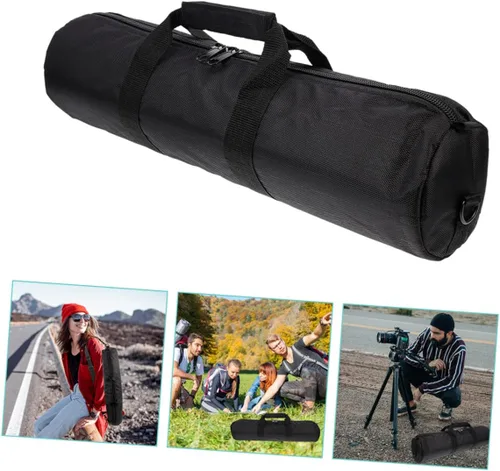 Miniatura 3 de SHINEOFI Bolsa de almacenamiento de trípode resistente, estuche de transporte de nailon duradero con cierre de cremallera para soporte de micrófono