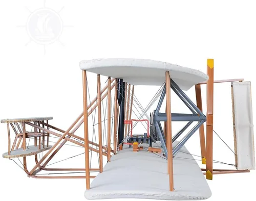 Miniatura 10 de Old Modern Handicrafts 1903 Wright Brother Flyer - Escala 1:10 - Modelo de avión - Modelo de avión de madera de calidad de museo para el hogar
