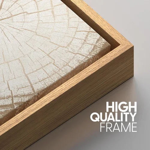 Miniatura 684 de SIGNWIN Lienzo enmarcado para pared, arte con pinceladas de flujo neutro en tonos beige abstractos, ilustraciones, arte moderno, decorativo