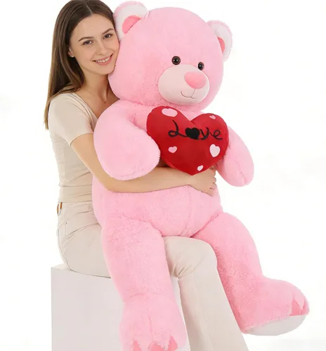 Miniatura 9 de MaoGoLan Oso de peluche gigante de 4 pies de crema, oso de peluche grande de 47 pulgadas, peluche suave para niños, decoraciones para Baby Shower