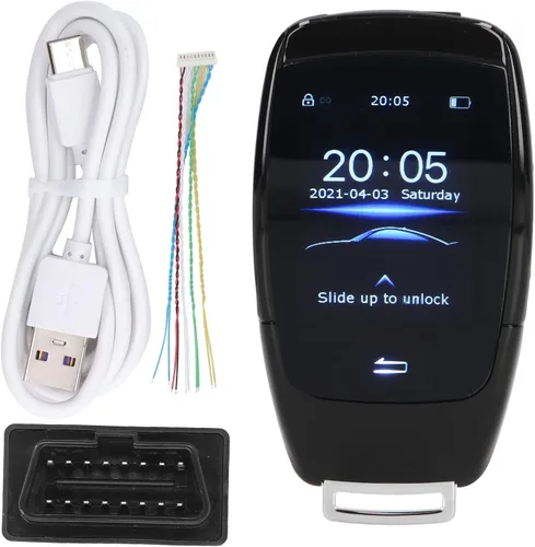 Miniatura 7 de Qiilu Llave LCD inteligente universal TK900 Pantalla táctil LCD Smart Key Remote Entrada sin llave para modelos de botón de motor de arranque y Negro