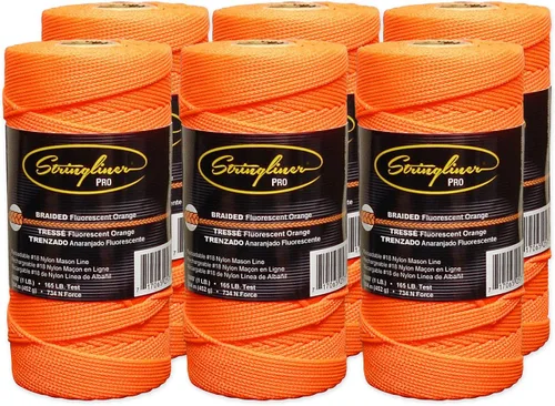 Miniatura 7 de Paquete de contratista de rollo de repuesto trenzado Mason Line de 1,000 pies - Negro/Naranja (paquete de 6) - SL35791CPK, 1000