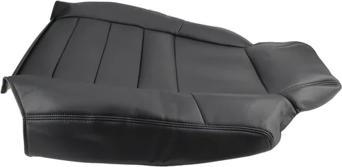 Miniatura 8 de AUTOKAY Funda de asiento perforada para Ford F250 F350 Super Duty Lariat XLT 2004 2005, funda de asiento de cuero negro para conductor y pasajero