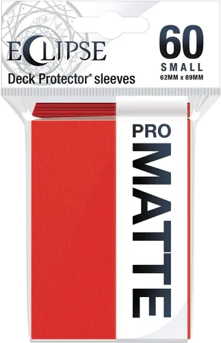 Ultra Pro - Eclipse - Paquete de 60 mangas pequeñas mate - Rojo manzana
