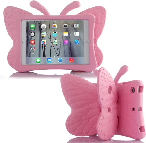Miniatura 11 de Simicoo Funda de mariposa 3D para iPad 10.2 9 8 7 niños con soporte Lite de espuma EVA a prueba de golpes resistente funda para tableta para niñas