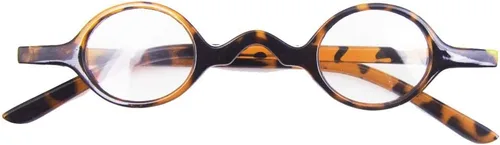 Miniatura 9 de Anteojos de lectura retro redondos pequeños para hombre y mujer (dos pares/leopardo + negro, 1.50)
