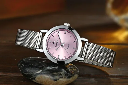 Miniatura 4 de Relojes de pulsera de lujo de moda casual reloj de pulsera de malla banda de cuarzo relojes para mujeres