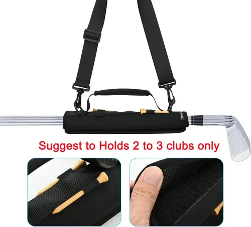 Miniatura 4 de Cosmos Mini bolsa de golf portátil para palos de golf, correa de transporte y soporte para curso, práctica de entrenamiento, conducción, accesorios