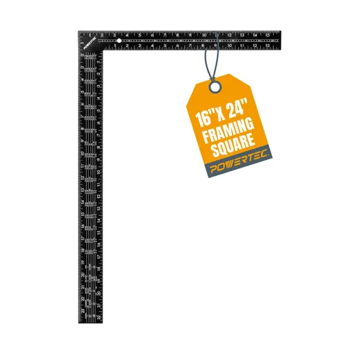 Miniatura 13 de POWERTEC Reglas rectas de aluminio para maquinista de 38 pulgadas y escuadra en L de 3 piezas, para verificar deformaciones de superficie