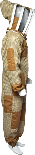 Miniatura 5 de MS Traje de abeja profesional de 3 capas Apiarist ventilado apicultor traje protector con un par de guantes apicultura traje apícola traje a prueba