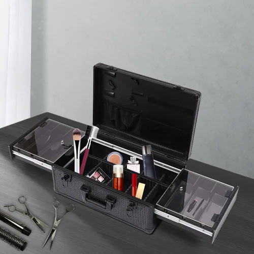 Miniatura 3 de Caja de peluquería profesional para peluquería Herramientas de corte de cabello, caja de almacenamiento para peluquero, estuche de transporte