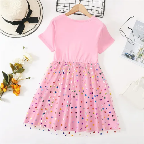 Miniatura 2 de Vestidos de verano casuales de manga corta con tutú de unicornio para niñas de 4 a 12 años