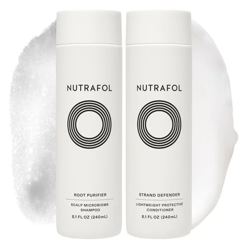 Nutrafol Champú y acondicionador, limpia y protege el cabello y el cuero cabelludo, mejora el volumen, la fuerza y la textura del cabello, formulado