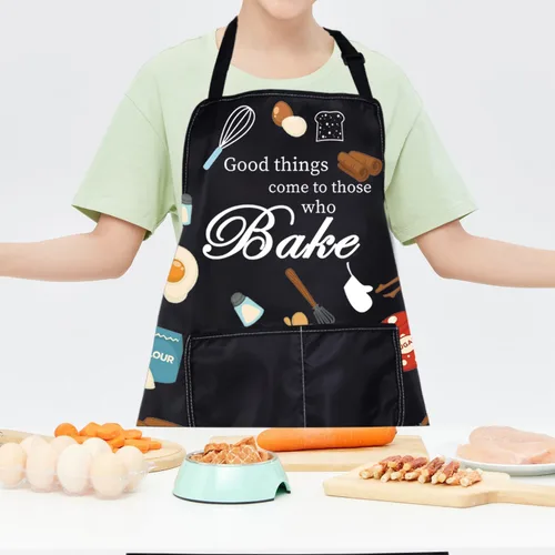 Miniatura 6 de CMNIM Delantales divertidos para mujeres y hombres, regalos para hornear para panaderos, delantal de cocina con bolsillo, regalos para amantes