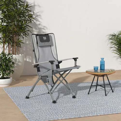 Miniatura 2 de TIMBER RIDGE Silla plegable de campamento para adultos, sillas plegables de aluminio con respaldo alto con organizador de tazas y reposacabezas