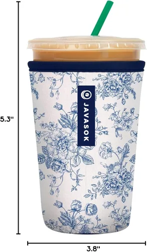 Miniatura 8 de Sok It JavaSok - Funda de neopreno aislada para taza de café helado y soda fría (como la porcelana fina, mediano: 22-28 onzas)