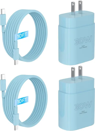 Miniatura 9 de Cargador para iPhone 17 16 15 cable de carga rápida de 10 pies, bloque de cargador USB C de 30 W para i Phone 15 16 16e 17 Air Plus Pro Max/iPad